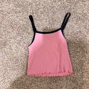 Brandy Melville Pink and Black Tank Top